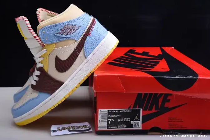 Official Maikesneakers x SE Fearless Air Jordan Rouge 1 Maison Mid CU2803-200 Chateau 0519